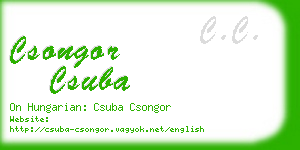 csongor csuba business card